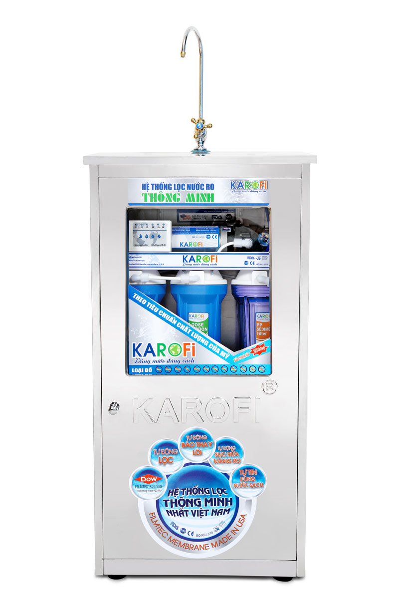 Máy lọc nước thông minh Karofi 5 cấp lọc IRO có tủ (KI5NT)