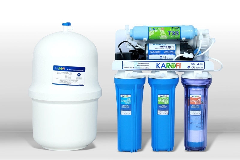 Máy lọc nước Karofi 8 cấp lọc không tủ bình áp nhựa (K8N)