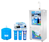 Máy lọc nước Karofi 8 cấp lọc bình áp thép đồng hồ áp (KD8)