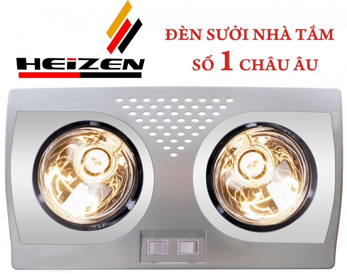 Đèn sưởi nhà tắm Heizen 2 bóng (HE2B176)