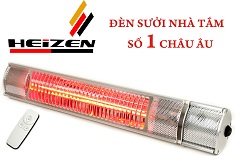 Đèn sưởi nhà tắm Heizen chống chói toàn phần 2000W có điều khiển từ xa (HEITR)